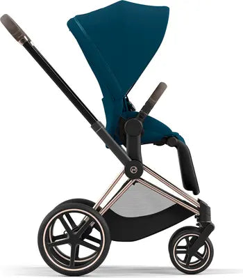 Cybex Priam4 - Rose Gold Frame w/ Mountain Blue Seat
