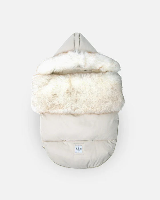 7am Enfant PlushPod Tundra - Heather Beige White Fur 0-18M