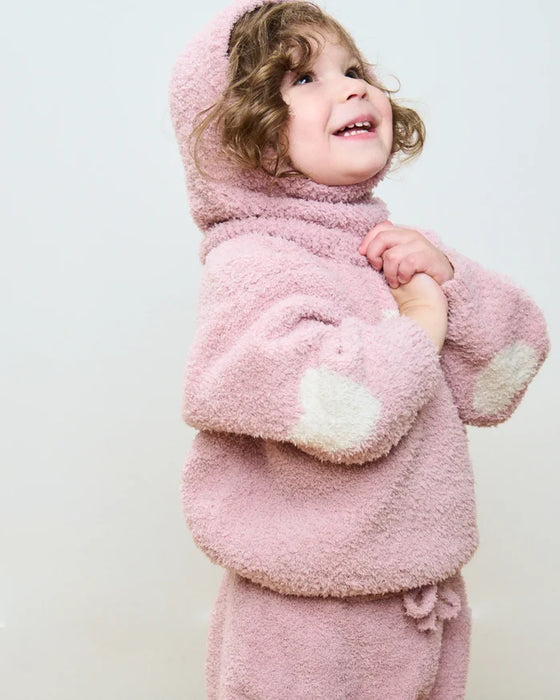 7am Heart Sweater-Ash Rose & Ecru 2-3T