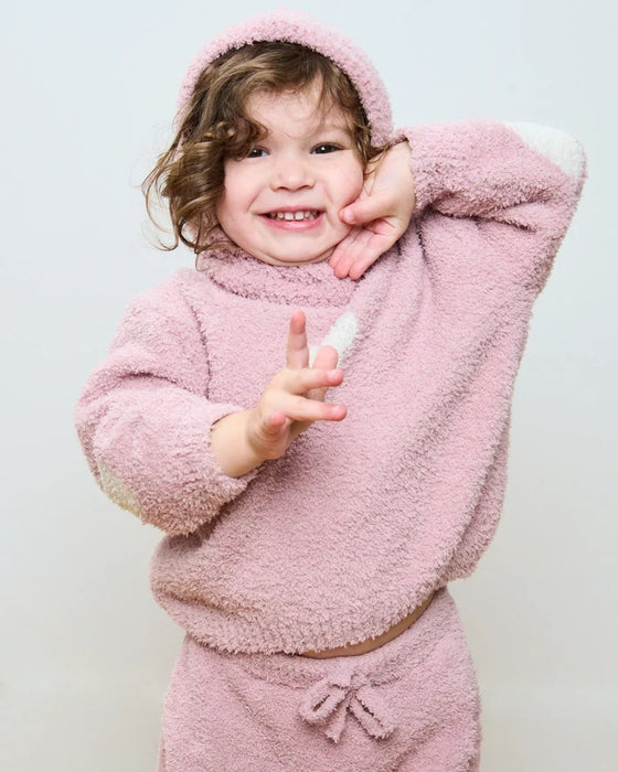 7am Heart Sweater-Ash Rose & Ecru 3-4T