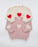 7am Heart Sweater-Ash Rose & Ecru 1-2T