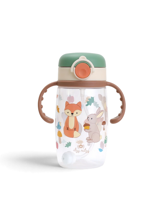 Itzy Ritzy Sips Straw Cup - Woodland