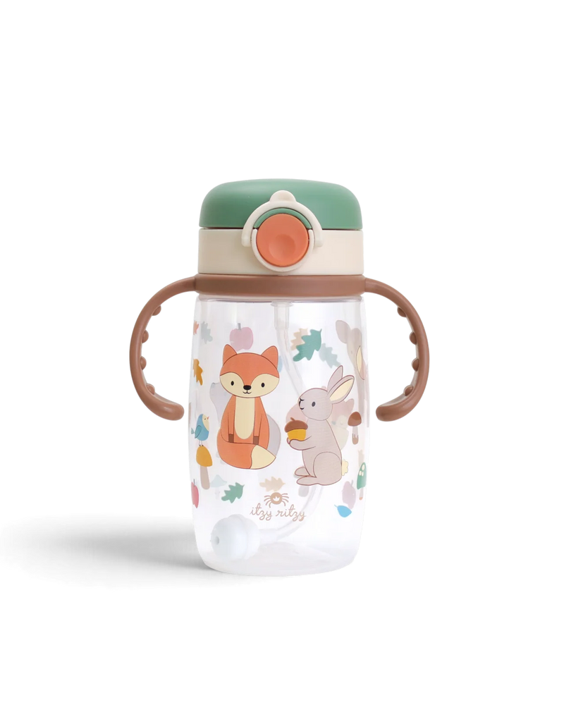 Itzy Ritzy Sips Straw Cup - Woodland