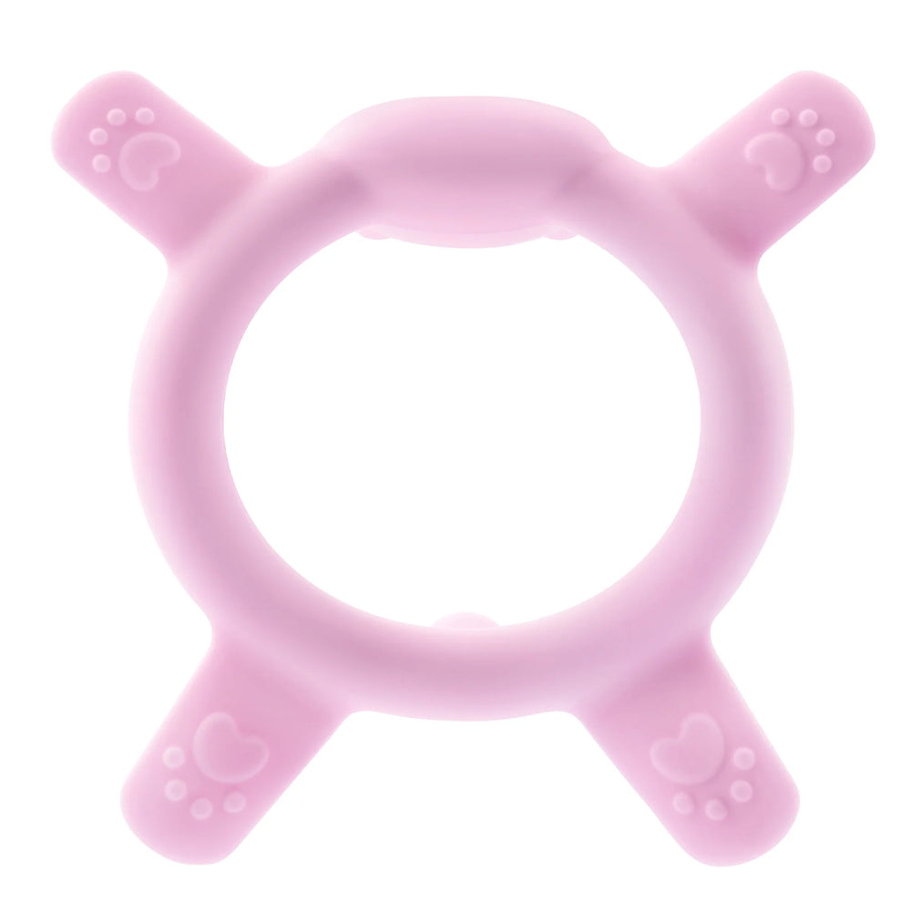 Pigeon Rabbit Silicone Teether for Sipping - Pink