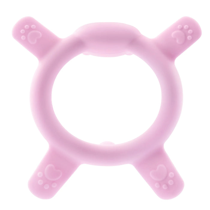 Pigeon Rabbit Silicone Teether for Sipping - Pink
