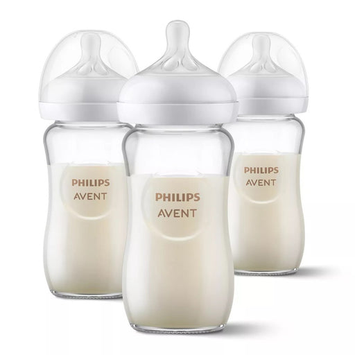 Avent Glass Natural Bottle 3pk 8oz - 1M+