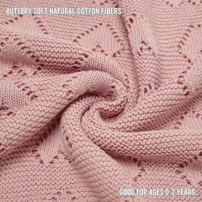 Bleu La La Swaddle Blanket Heart - Pink