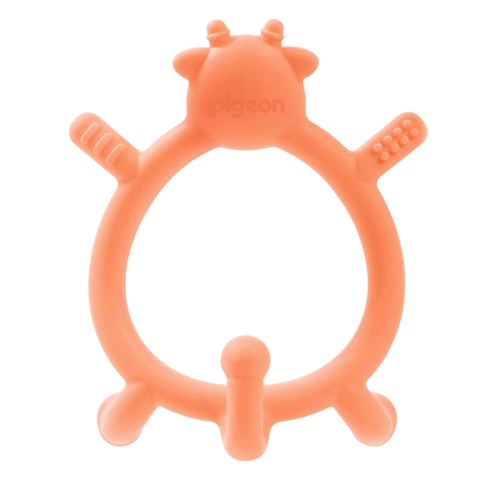 Pigeon Deer Silicone Teether for Sipping - Orange