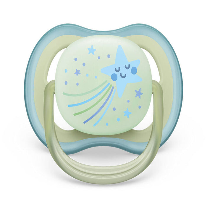 Avent Ultra Air Pacifier Night 2pk 0-6M - Star+Owl