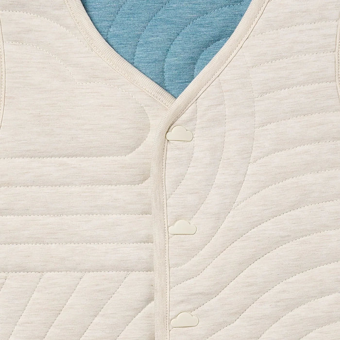 Petite Revery Quilted Reversible Vest - Nimbus Cloud