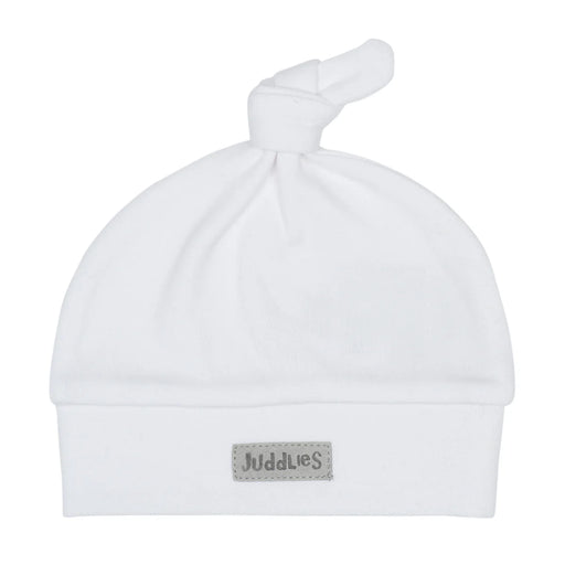 Juddlies Newborn Cap White Grey
