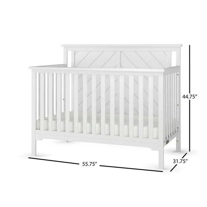 Child Craft Hampton Flat 4-in-1 Crib - Matte White