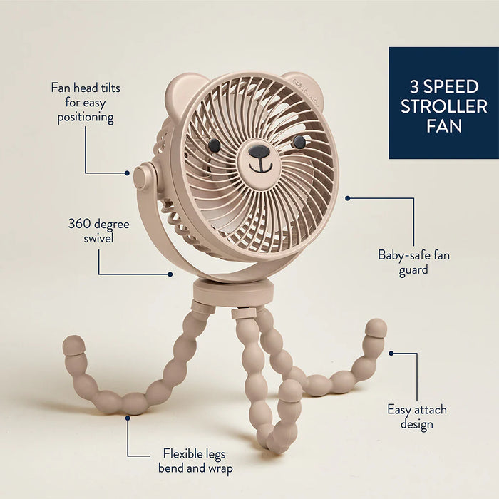 Itzy Ritzy Stroller Fan - Bear