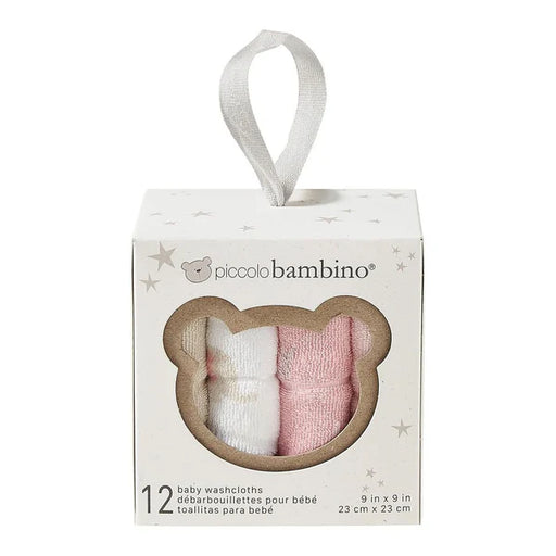 Piccolo Bambino Washcloth 12pk Pink