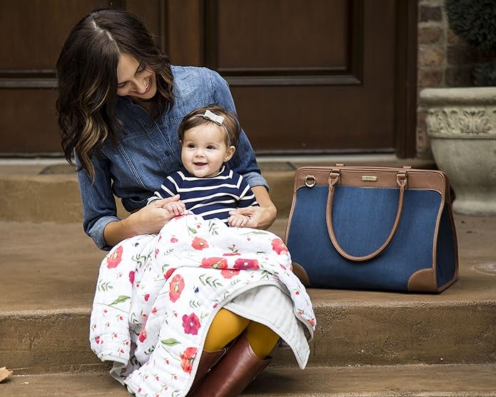 Little Unicorn Manifest Weekender Diaper Bag Denim