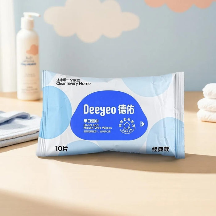 Deeyeo Hand & Mouth Wipes 10pc (New)