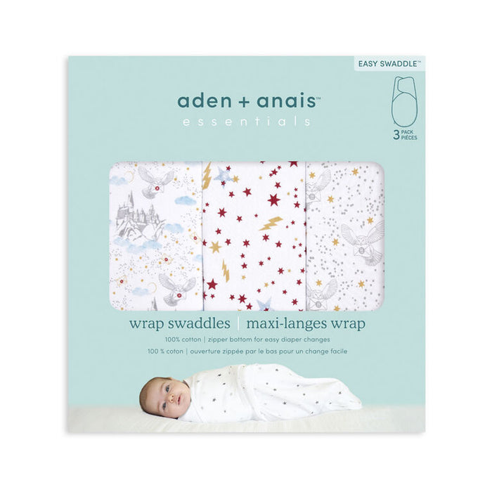 Aden + Anais Wrap Swaddles 3pc 0-3M- Harry Potter
