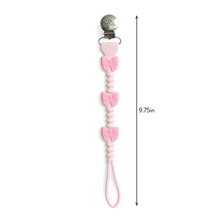 Itzy Ritzy Paci Strap Plus Silicone - Pink Bows 705101879