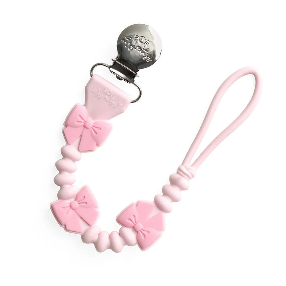 Itzy Ritzy Paci Strap Plus Silicone - Pink Bows 705101879