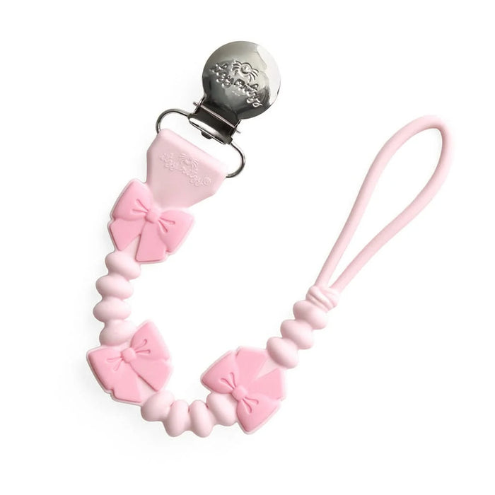 Itzy Ritzy Paci Strap Plus Silicone - Pink Bows 705101879