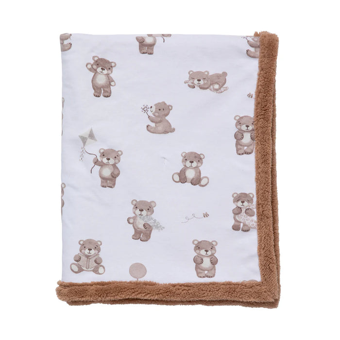 Living Textiles Sherpa Blanket - Cuddly Bear