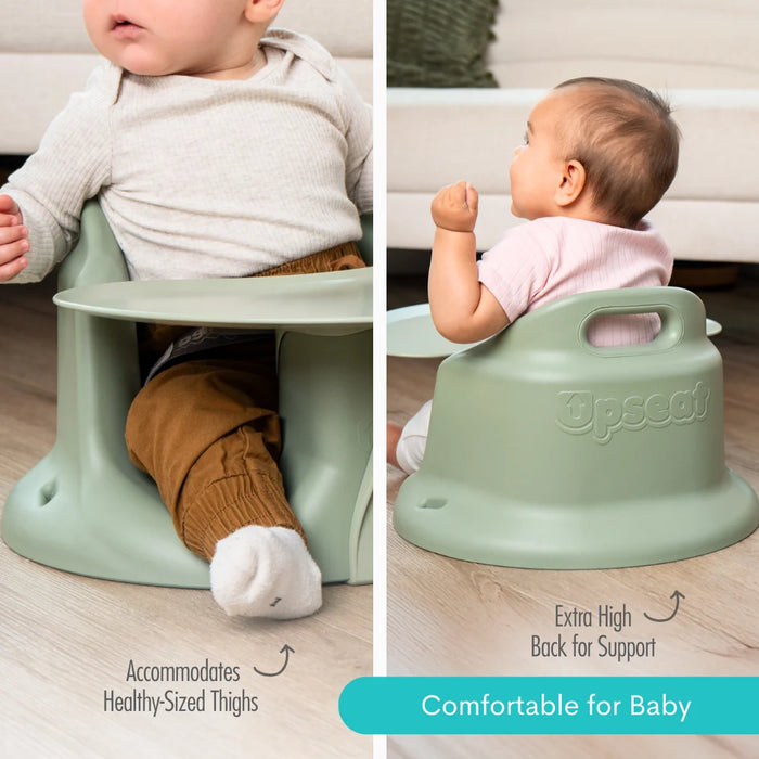 Upseat Baby Floor and Booster Seat with Tray - Sage