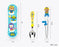 Edison Friends Stainless Chopsticks Case Set - Pororo