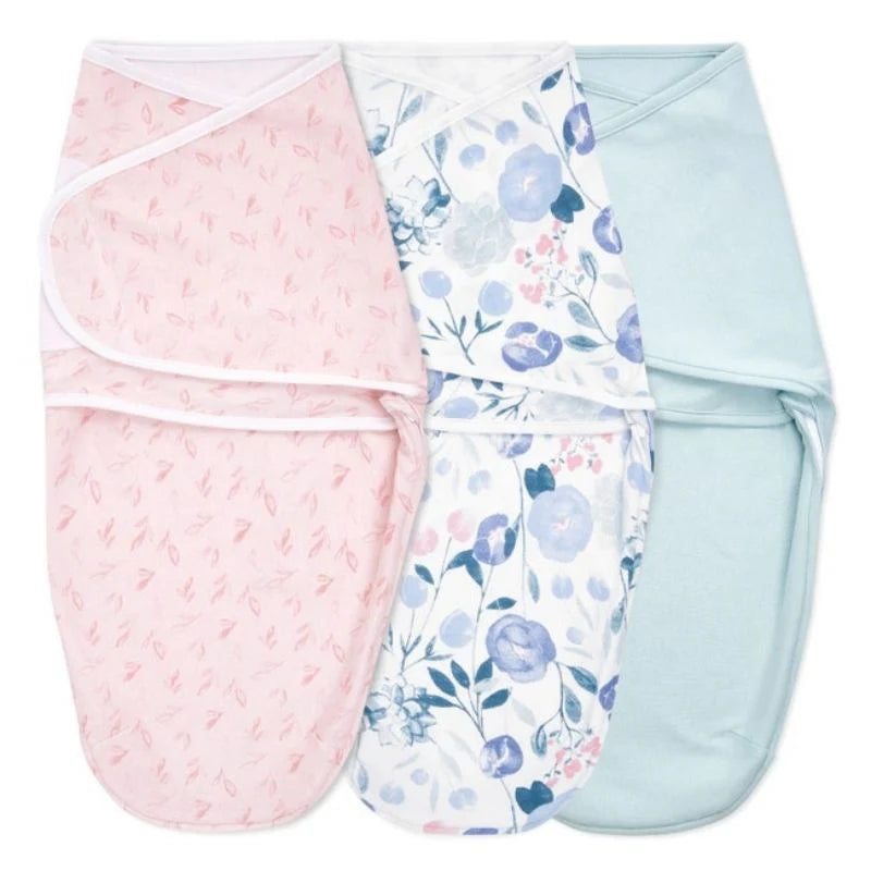 Aden + Anais Wrap Swaddles 3pc 0-3M- Flower Bloom