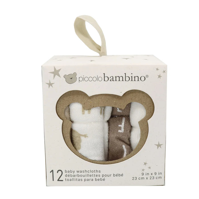 Piccolo Bambino Washcloth 12pk Beige