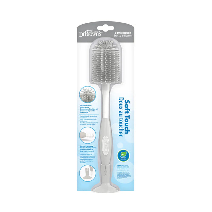 Dr Brown's Soft Touch Bottle Brush - Gray