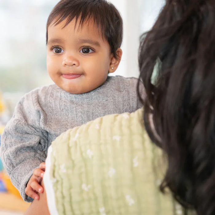 Aden + Anais Muslin Burpy Bib - Sage Woodland