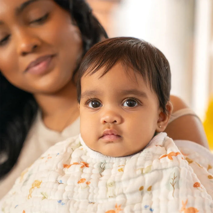 Aden + Anais Muslin Burpy Bib - Sage Woodland