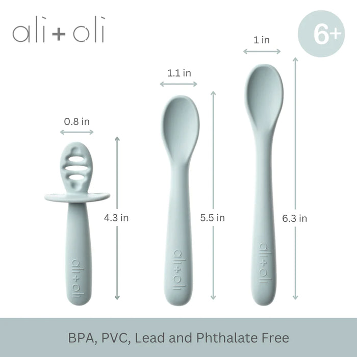 Ali + Oli Multi-Stage Spoon Set - Blue