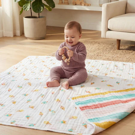 Aden+Anais Muslin Blanket 112x112cm - Ice Cream Dreams