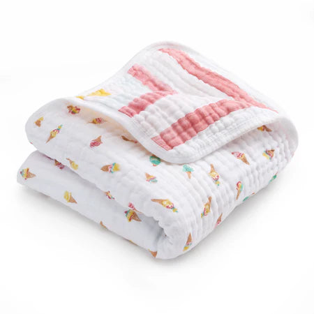 Aden+Anais Muslin Blanket 112x112cm - Ice Cream Dreams