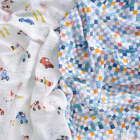 Aden+Anais Vintage Car Rally 2-pack Swaddles