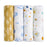 Aden Swaddle Blanket 4pk 112x112cm - Kite Parade