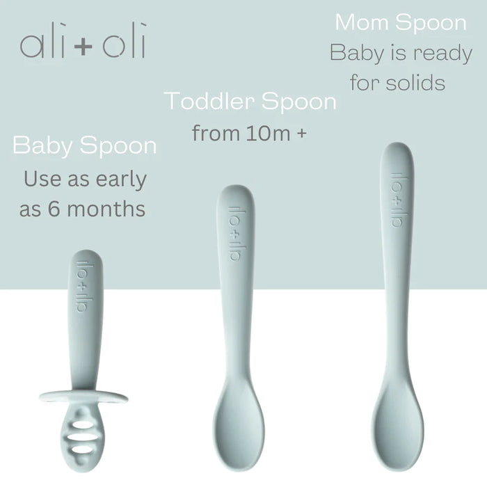 Ali + Oli Multi-Stage Spoon Set - Blue