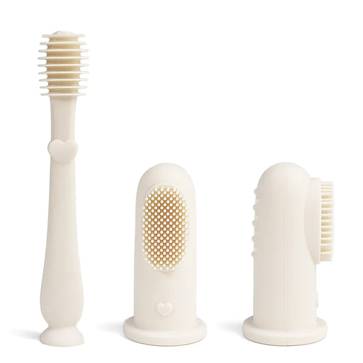 Ali + Oli Baby Finger Toothbrush&Tongue Cleaner - Ivory
