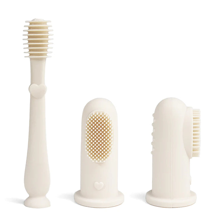 Ali + Oli Baby Finger Toothbrush&Tongue Cleaner - Ivory