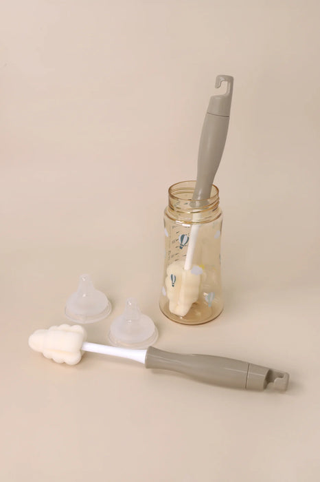 Grosmimi All In One Foam Brush for Bottle & Teat 4pcs - Mocha