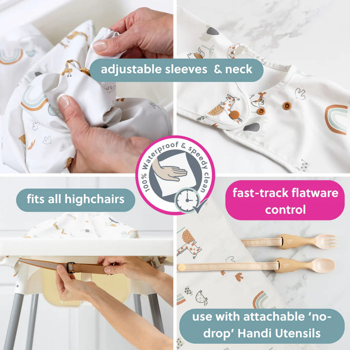 Bibado Coverall Long Sleeve Weaning Bib - Serengeti Spaghetti