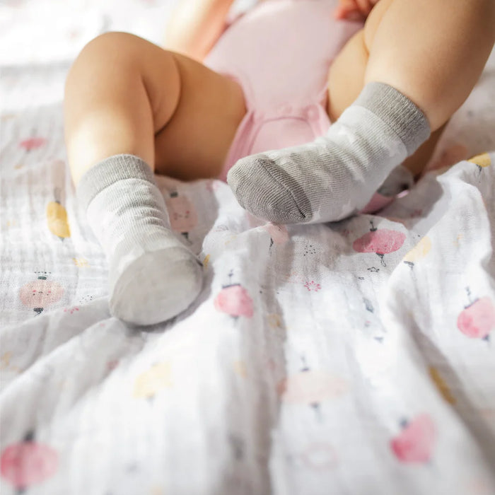 Perlim Pinpin 4 Pairs of Socks - Light Grey