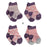Perlim Pinpin 4 Pairs of Socks - Pink Plum