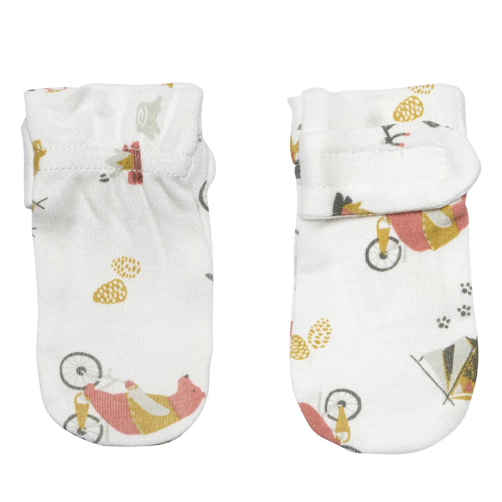 Perlim Pinpin Bamboo Scratch Mittens - Bears