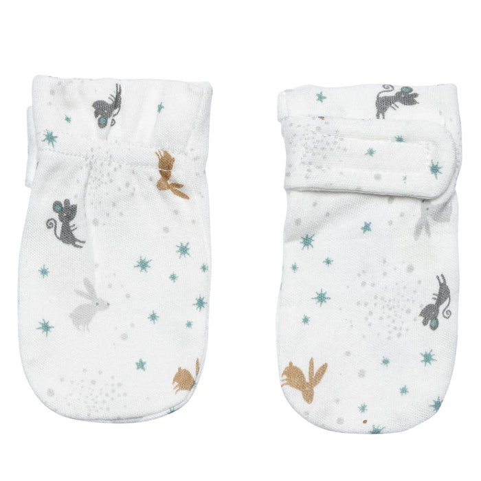 Perlim Pinpin Bamboo Scratch Mittens - Mice