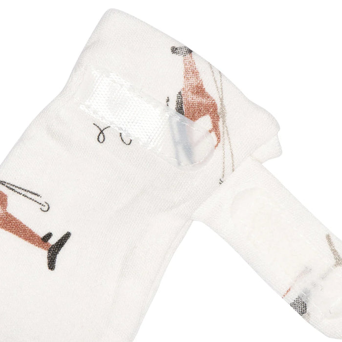 Perlim Pinpin Bamboo Scratch Mittens - Helicopters