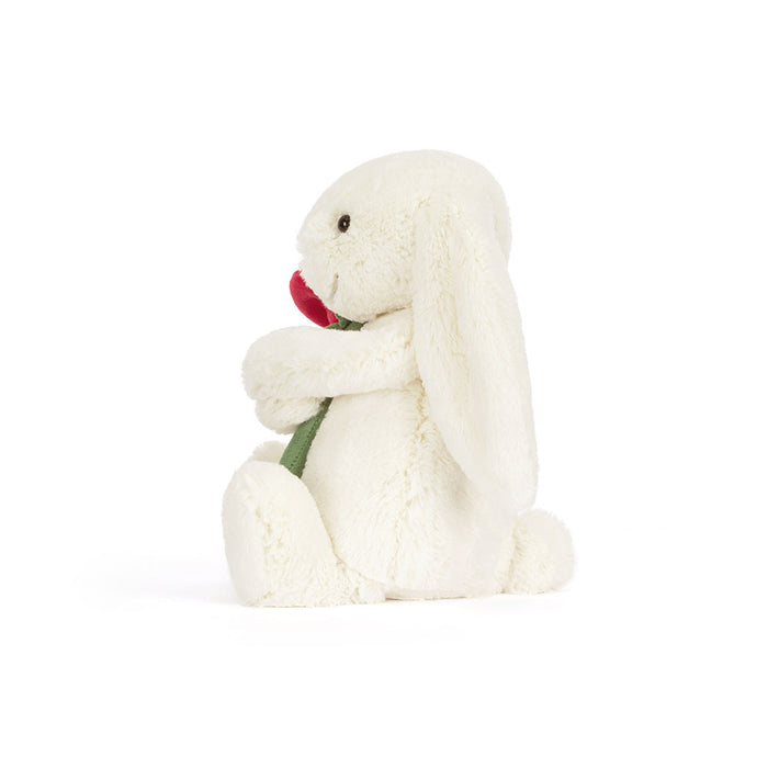 Jellycat Cream Bunny With Rose (LIMIT ONE PER CUSTOMER)