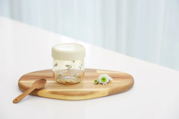 Grosmimi Olive PPSU Baby Food Jar 250ml - White/Pure Gold/Rose Gold