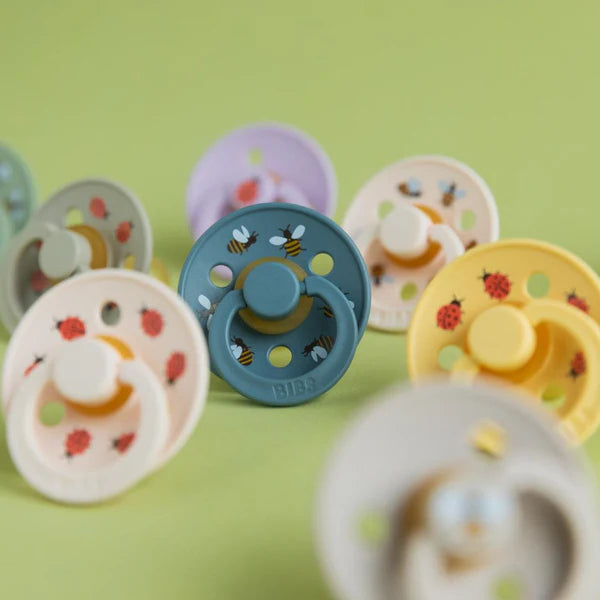 Bibs Studio Colour 2Pk Ladybug Latex - Violet Sky Mix 0-6M